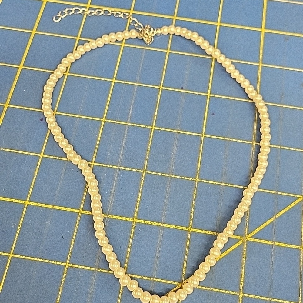 Pearl Faux 16" + 3" Extension Necklace